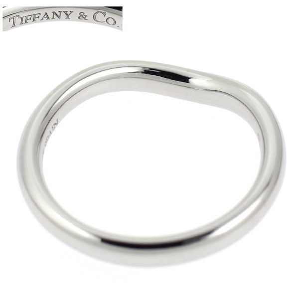 Tiffany Pt950 Diamond Ring Curved Band 