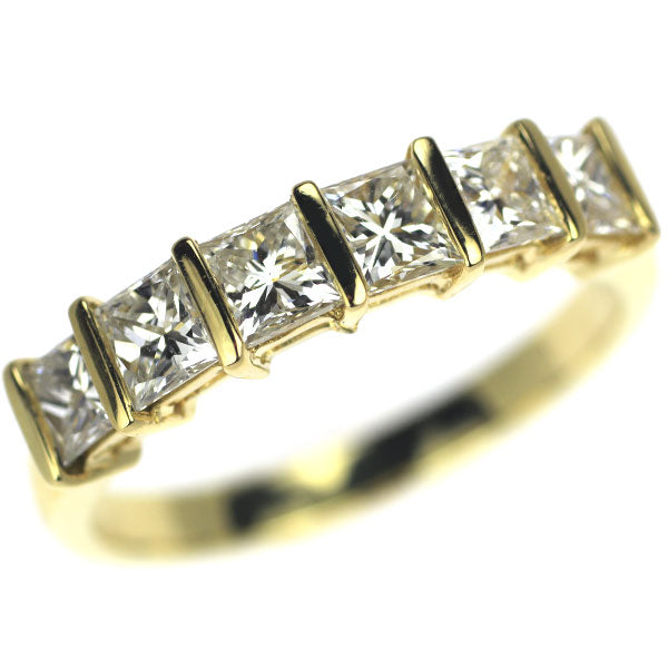 Queen K18YG diamond ring 1.14ct 