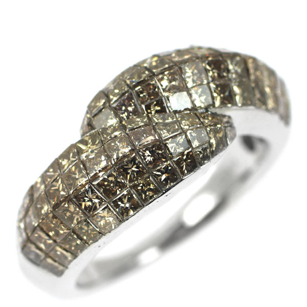 Les Essentials K18WG Diamond Ring Mystery Setting 