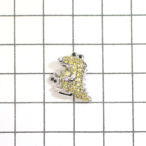 K18WG Yellow Sapphire Black Diamond Pendant Top 0.55ct BD0.03ct Animal 