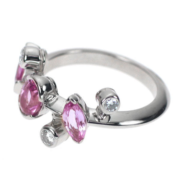 Cartier Pt950 pink sapphire and diamond ring size 47 
