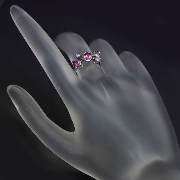 Cartier Pt950 pink sapphire and diamond ring size 47 