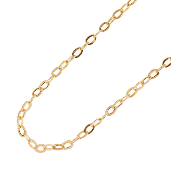 K18YG chain necklace 60cm Azuki 