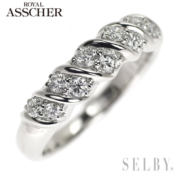 Royal Asscher Pt900 Diamond Ring 