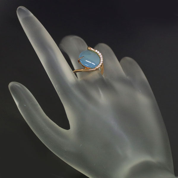 BIBIGI K18PG Aquamarine Diamond Ring 