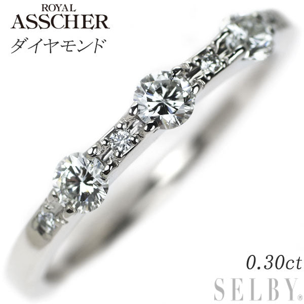 Royal Asscher Pt900 Diamond Ring 0.30ct 