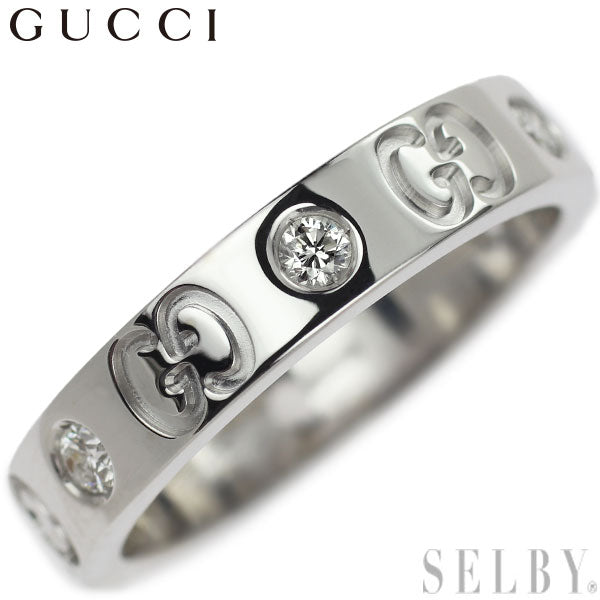Gucci K18WG Diamond Ring Icon No. 10 