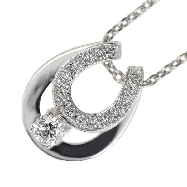 Monnickendam K18WG Diamond Pendant Necklace 0.311ct E SI1 VG D0.249ct Horseshoe 