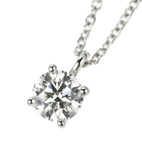 Tiffany Pt950 Diamond Solitaire Pendant Necklace 0.461ct I VS1 3EXH&amp;C 《Selby Ginza Store》 [S Like New Polished] [Used] 