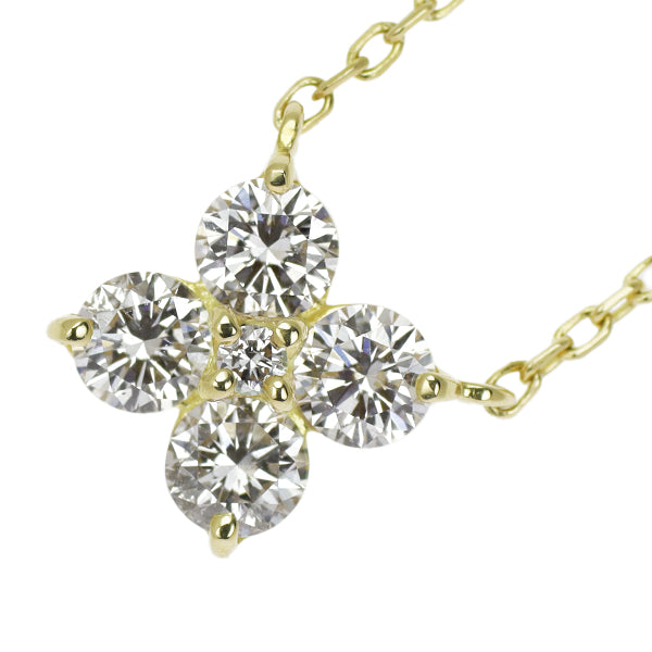 Vendome Aoyama K18YG Diamond Pendant Necklace 0.28ct 