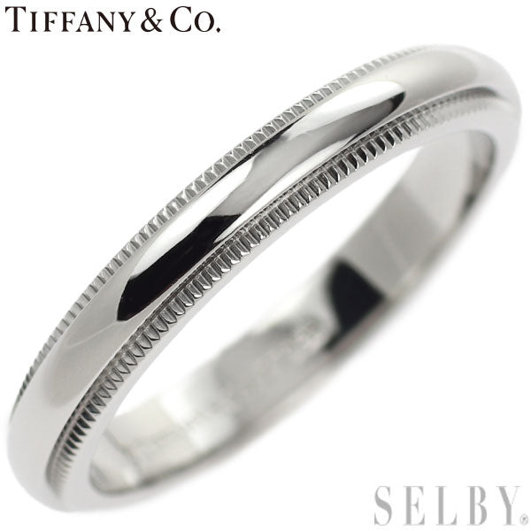 シルバーラインティファニー TIFFANY&Co. ミルグレイン リング 指輪 5.5号 Pt950プラチナ レディース