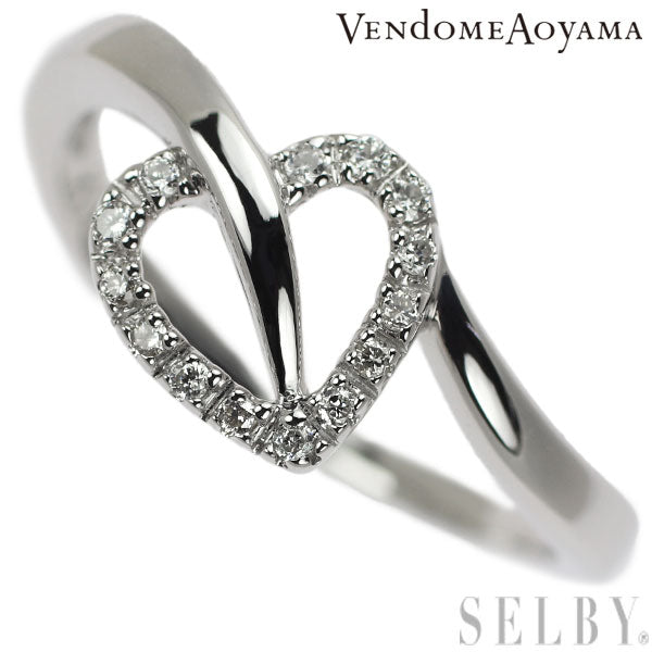 Vendome Aoyama K18WG Diamond Ring Heart 
