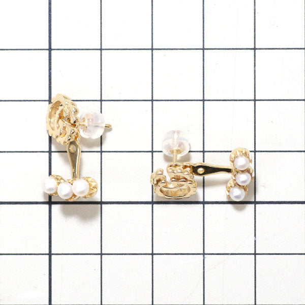 Gucci K18YG freshwater pearl earrings, diameter approx. 3.0-3.3mm 