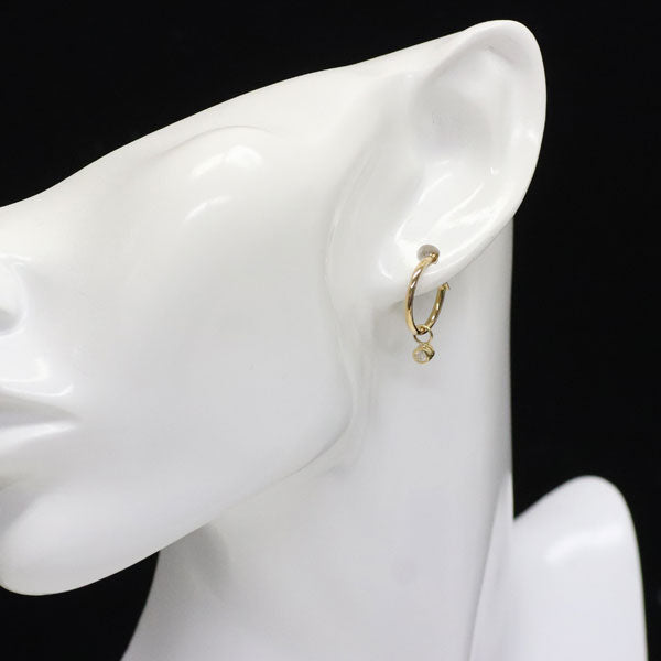 K18YG Diamond Earrings 0.10ct Hoop 2WAY 
