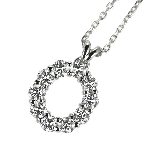 Royal Asscher Pt Diamond Pendant Necklace 0.51ct 